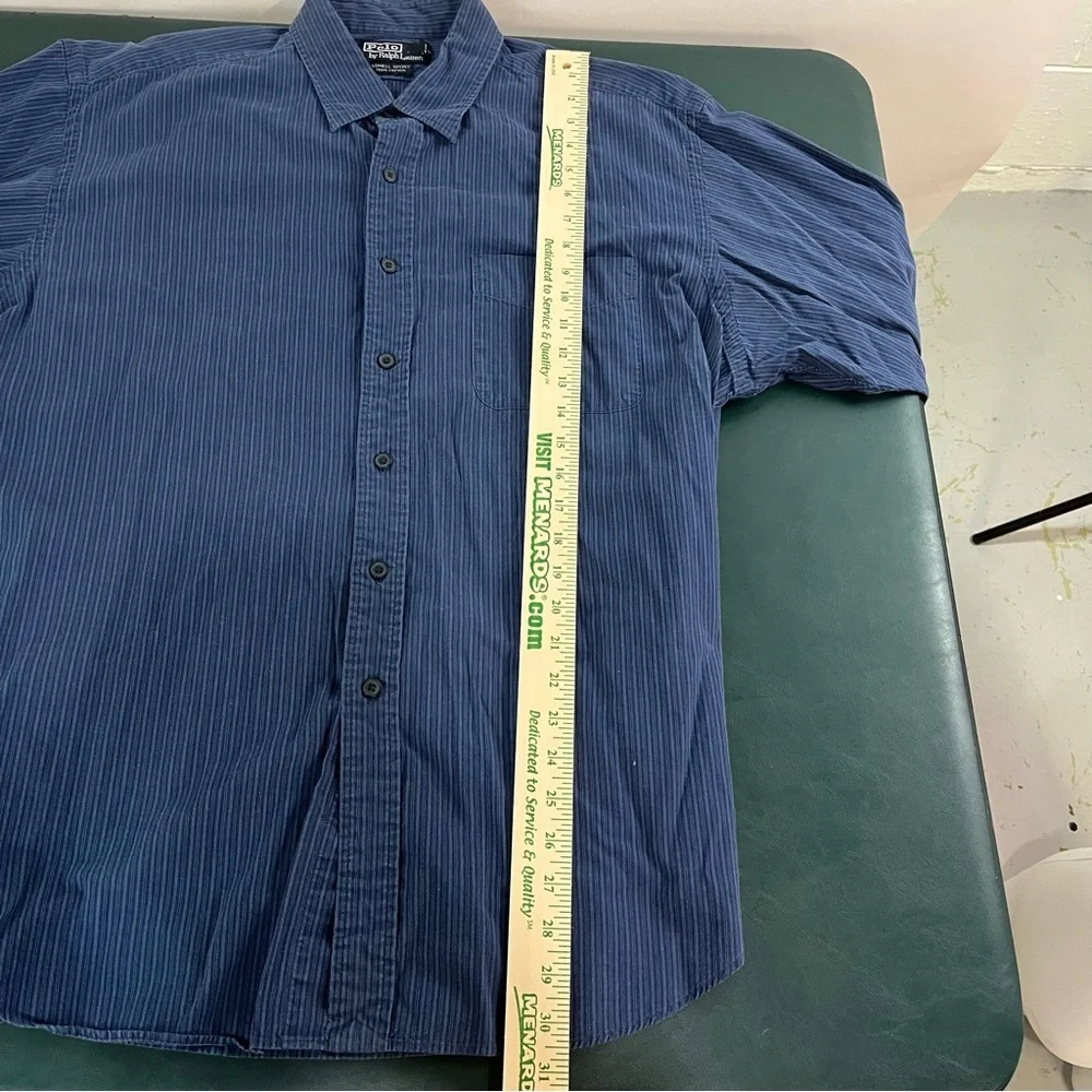 VINTAGE Polo Ralph Lauren Men's XL Lowell Sport Shirt 100% Cotton Blue (342)